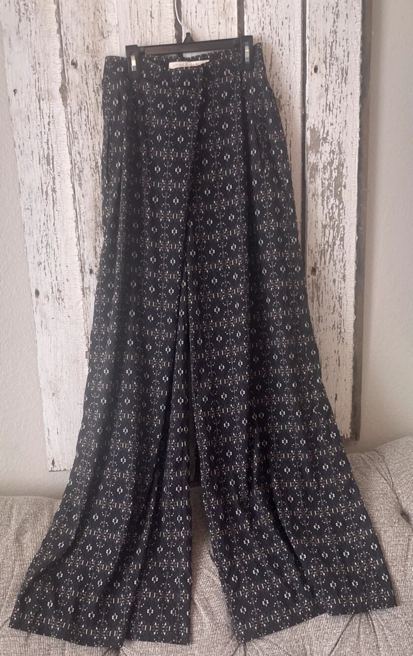 Isabel Garcia Abstract Geometric Geo Print Wide Leg Flowy Pants Size SM